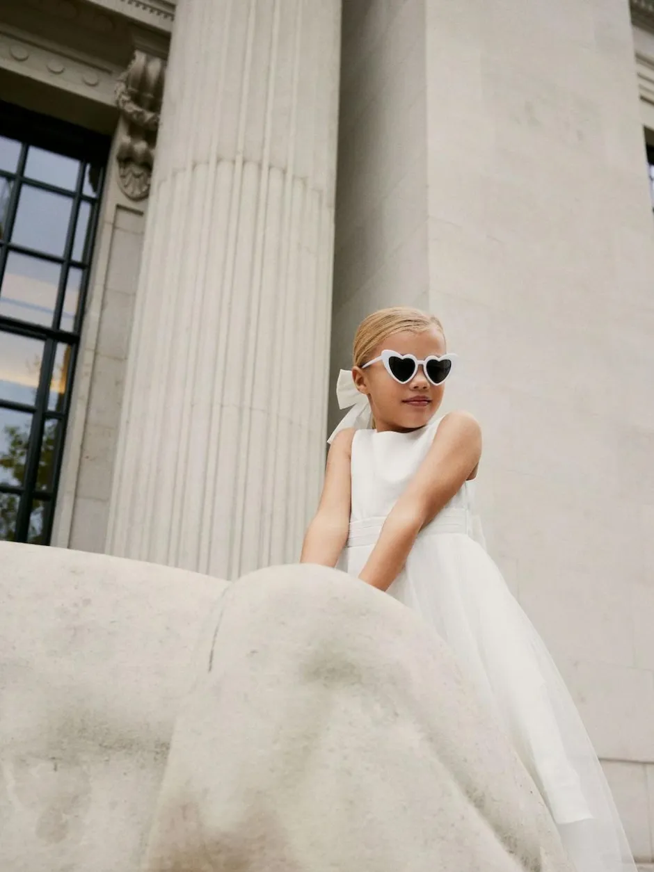 Next Flower Girl Bow Dress (3mths-16yrs) White Hot