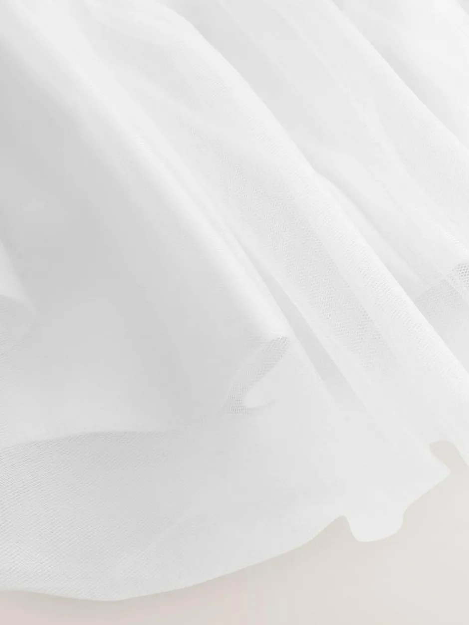 Next Flower Girl Bow Dress (3mths-16yrs) White Hot