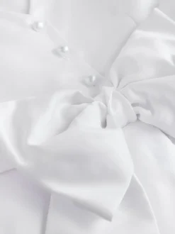 Next White Flower Girl Bow Dress (6-13yrs)