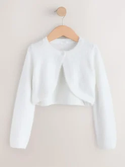 Next Fluffy Occasion Shrug (12mths-16yrs) White Best
