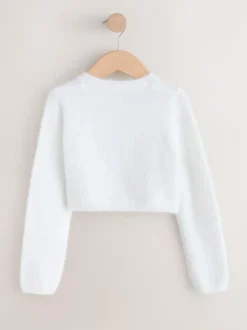 Next Fluffy Occasion Shrug (12mths-16yrs) White Best