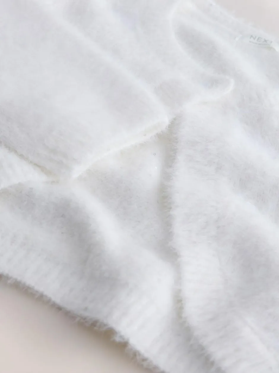 Next Fluffy Occasion Shrug (12mths-16yrs) White Best