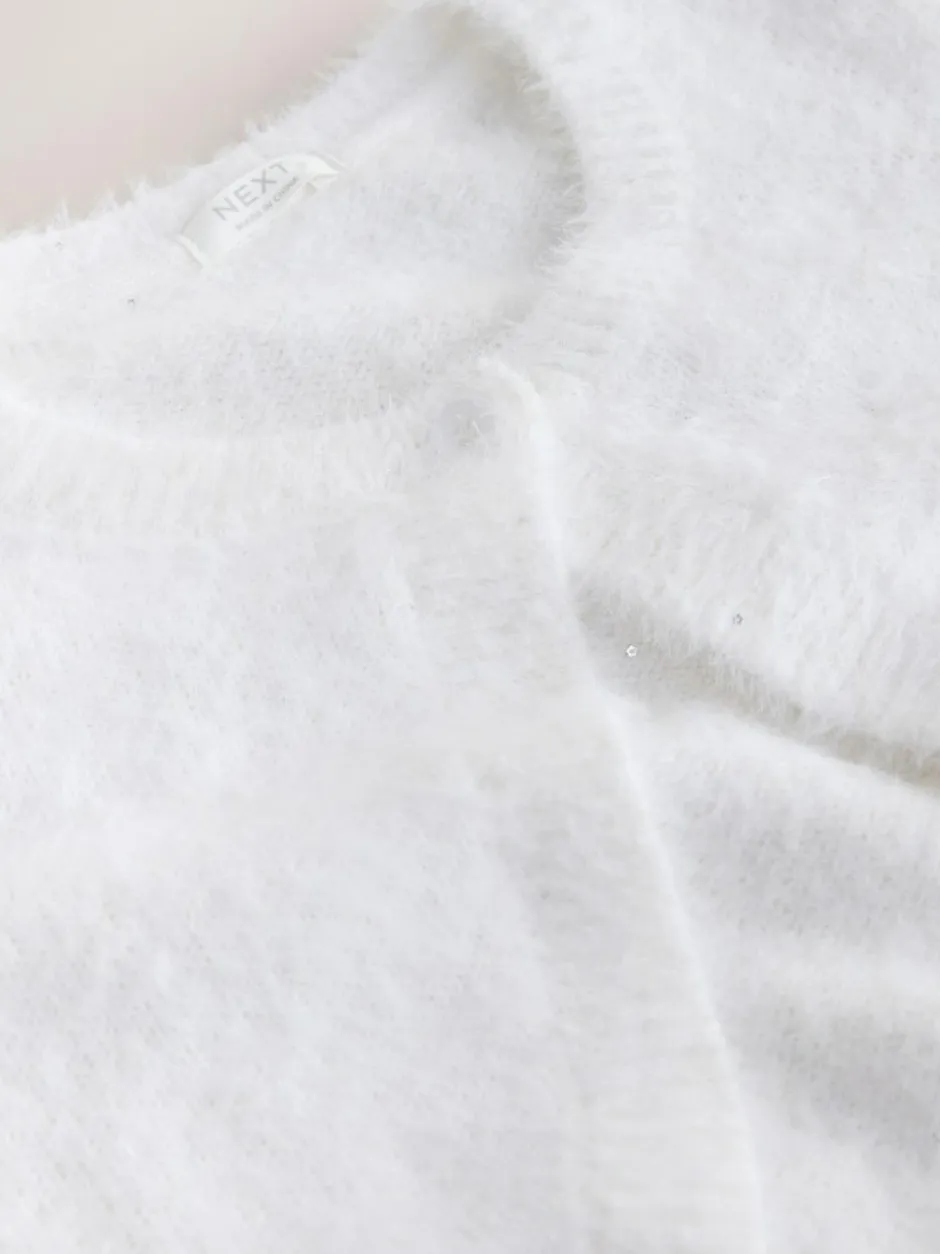 Next Fluffy Occasion Shrug (12mths-16yrs) White Best