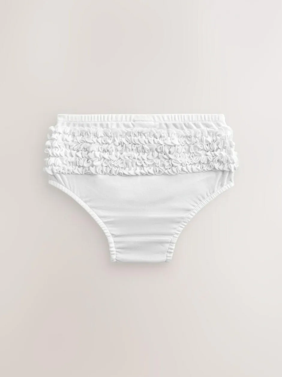 Next Baby Jersey Knickers 3 Pack (0mths-2yrs) White Frill Outlet