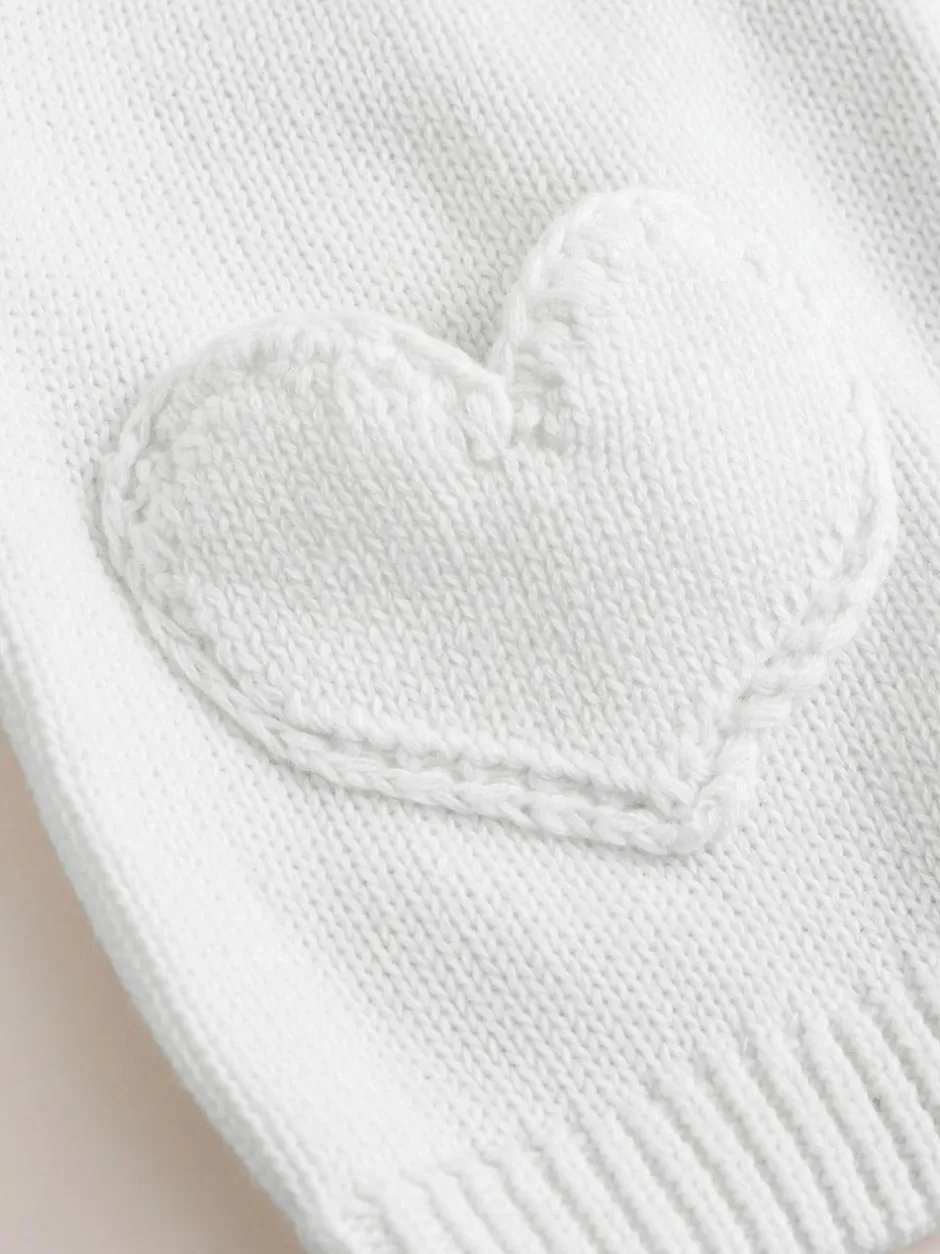 Next Heart Pocket Button Through Baby Cardigan (0mths-2yrs) White