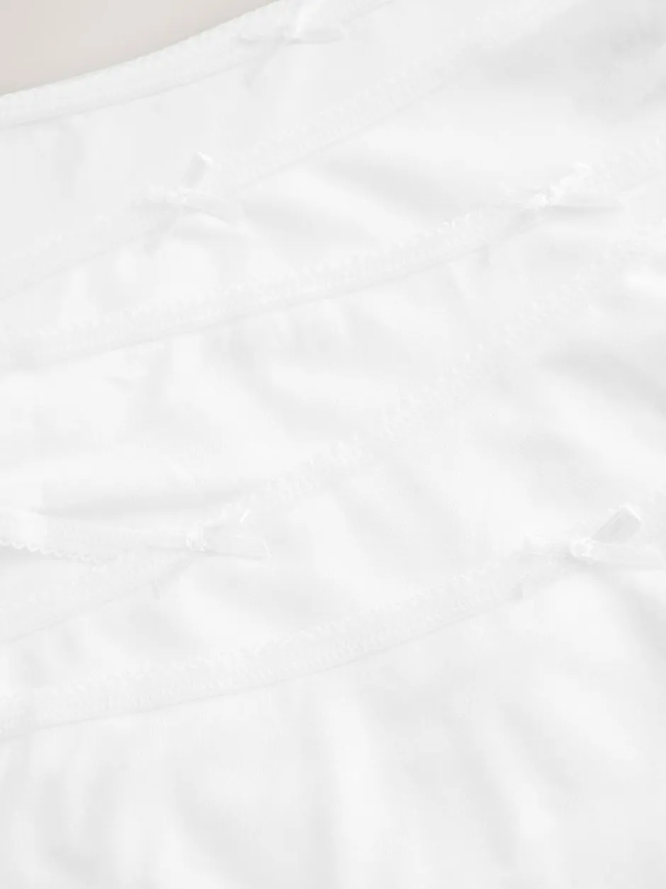 Next High Leg Cotton Rich Knickers 5 Pack White Online