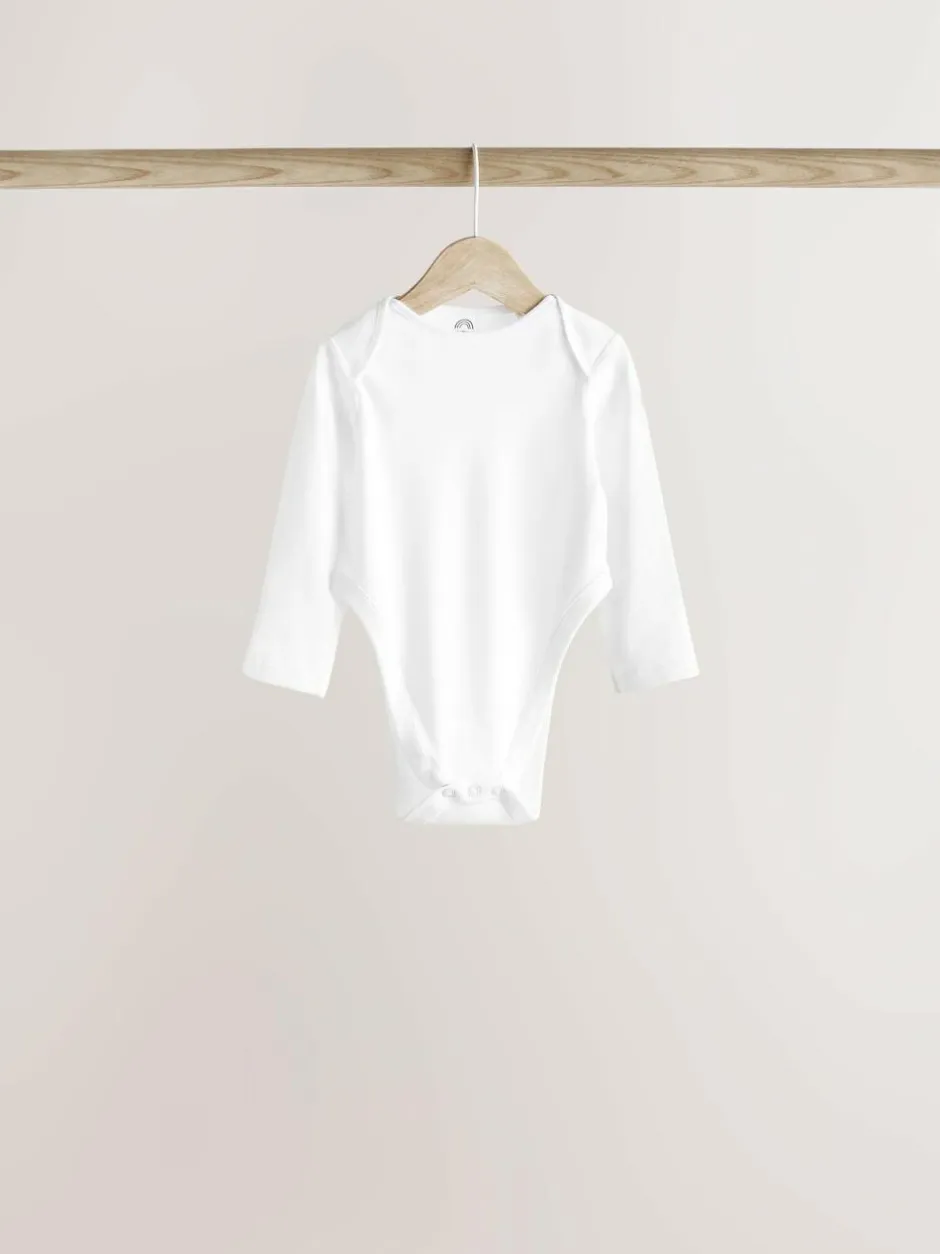 Next White Hip Dysplasia Baby Long Sleeve Bodysuits 5 Pack Online