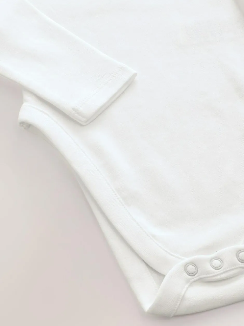 Next White Hip Dysplasia Baby Long Sleeve Bodysuits 5 Pack Online