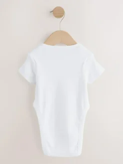Next White Hip Dysplasia Short Sleeve Bodysuits 5 Pack
