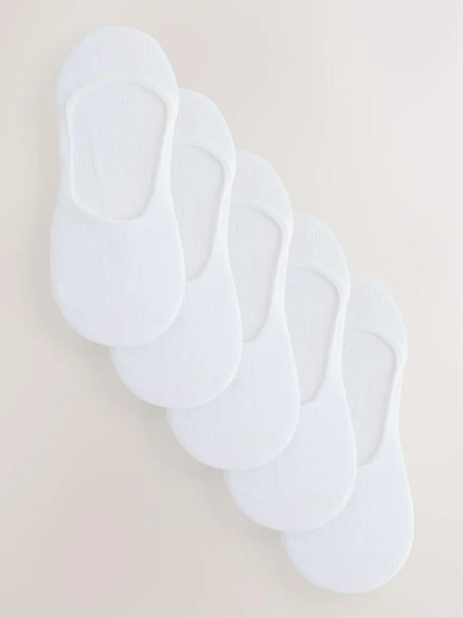 Next Invisible Socks 5 Pack White Online
