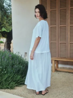 Next Jersey Two In One T-Shirt Dress White Clearance