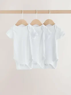 Next White Kind To Skin Baby Bodysuits 3 Pack Discount