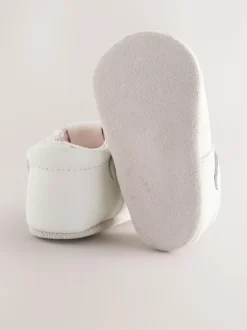 Next Leather Baby T-Bar Shoes (0-24mths) White Discount
