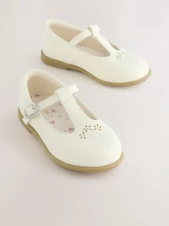 Next Leather T-Bar Shoes White