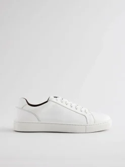 Next Leather Trainers White Online