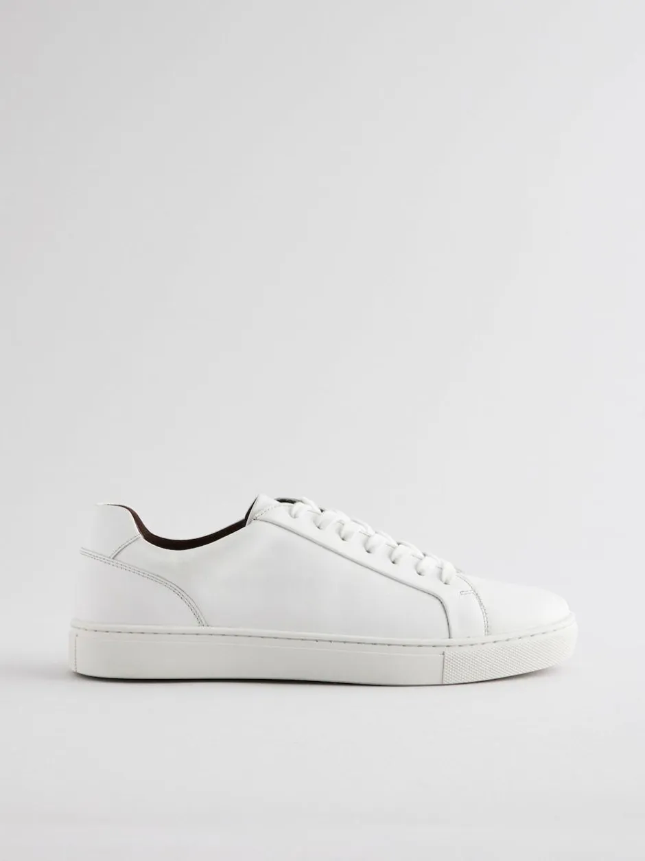 Next Leather Trainers White Online