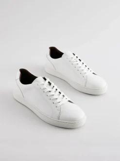Next Leather Trainers White Online