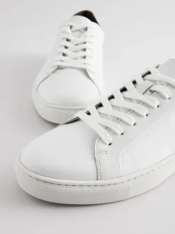 Next Leather Trainers White Online