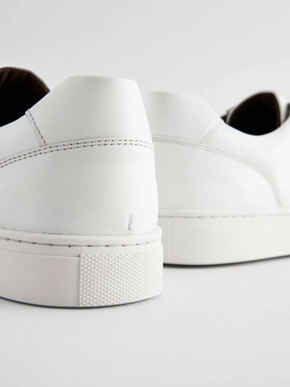 Next Leather Trainers White Online