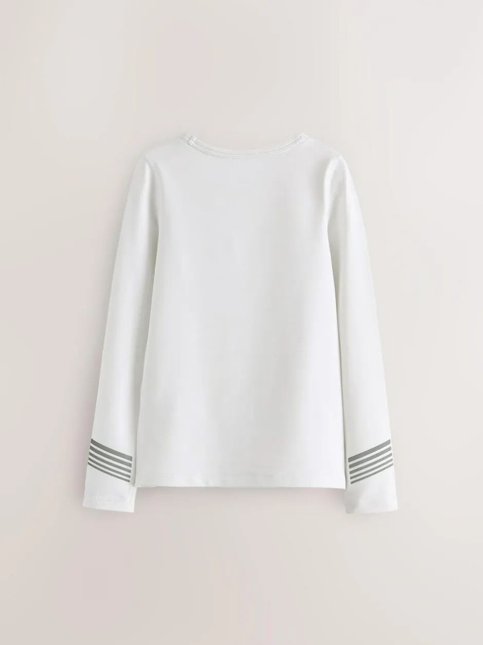 Next Long Sleeve Base Layer Top (3-16yrs) White New
