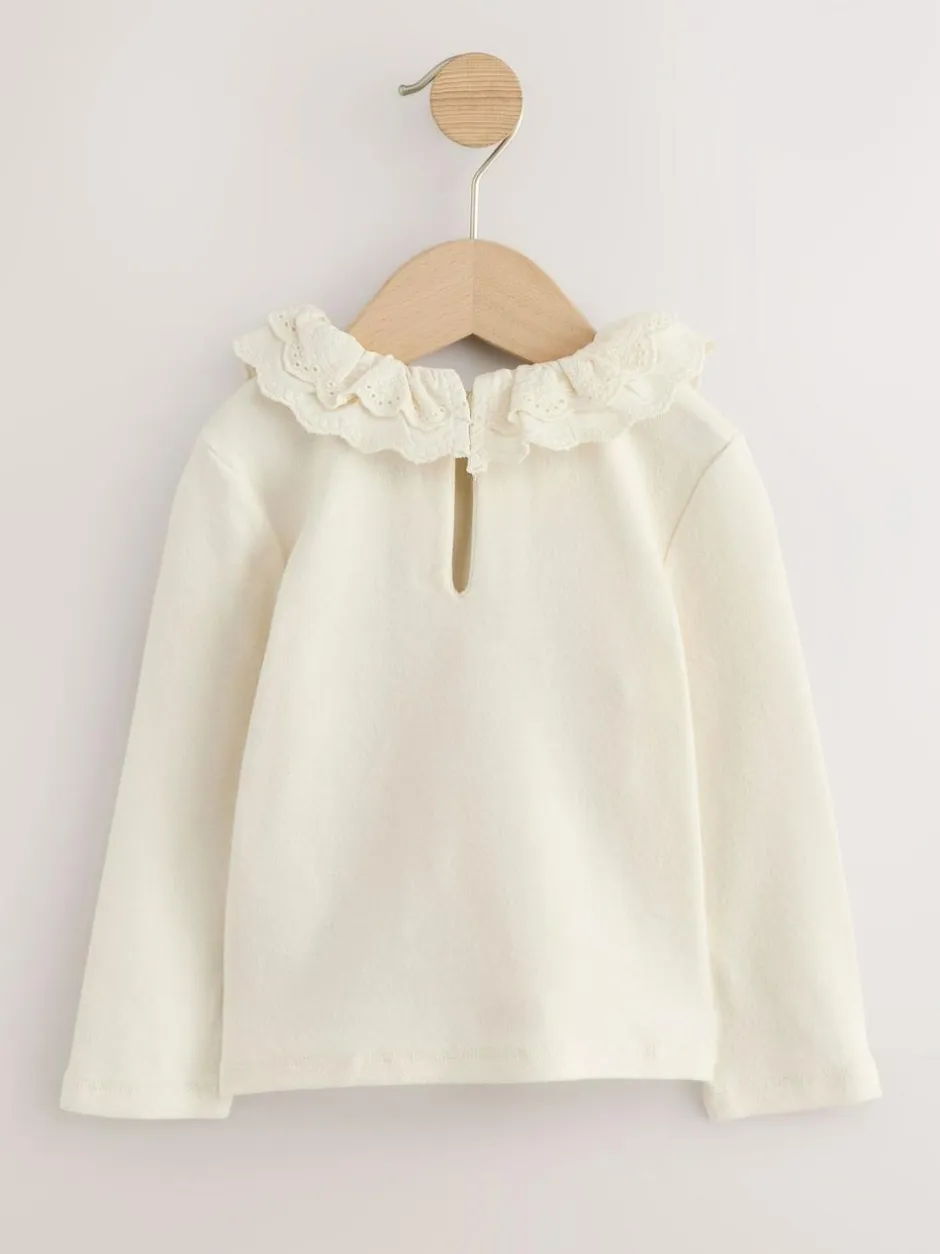 Next Long Sleeve Collar Top (3mths-7yrs) White
