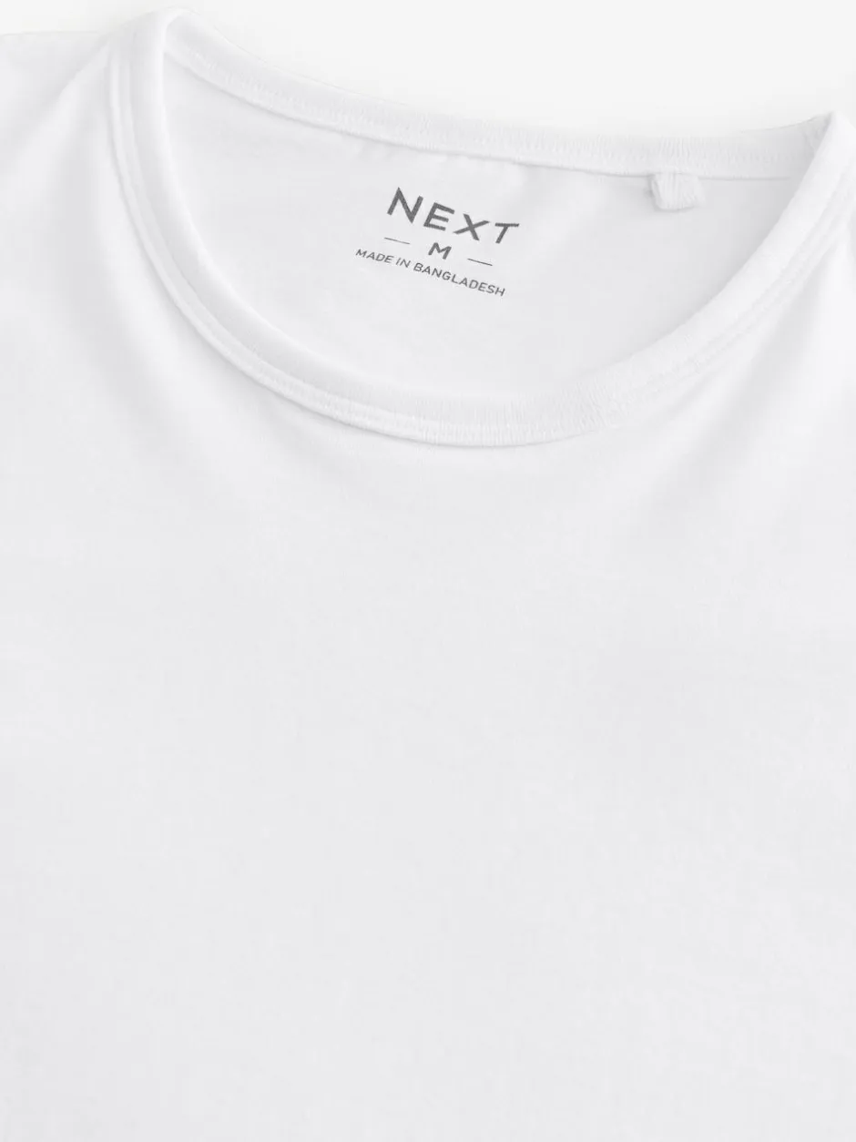 Next Long Sleeve Layering T-Shirts 5 Pack White Discount