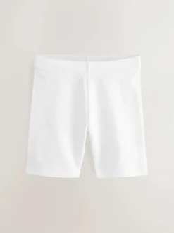 Next Longer Length 2 Pack Cotton Rich Stretch Cycle Shorts (3-16yrs) White Hot