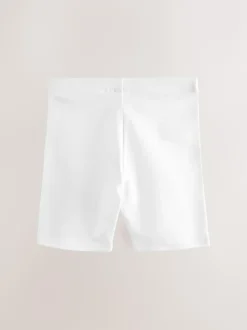 Next Longer Length 2 Pack Cotton Rich Stretch Cycle Shorts (3-16yrs) White Hot
