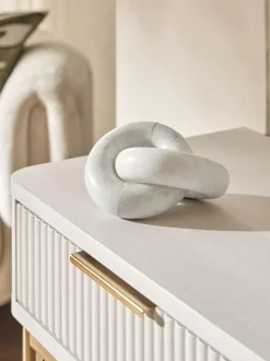 Next White Marble Decorative Knot Ornament Discount