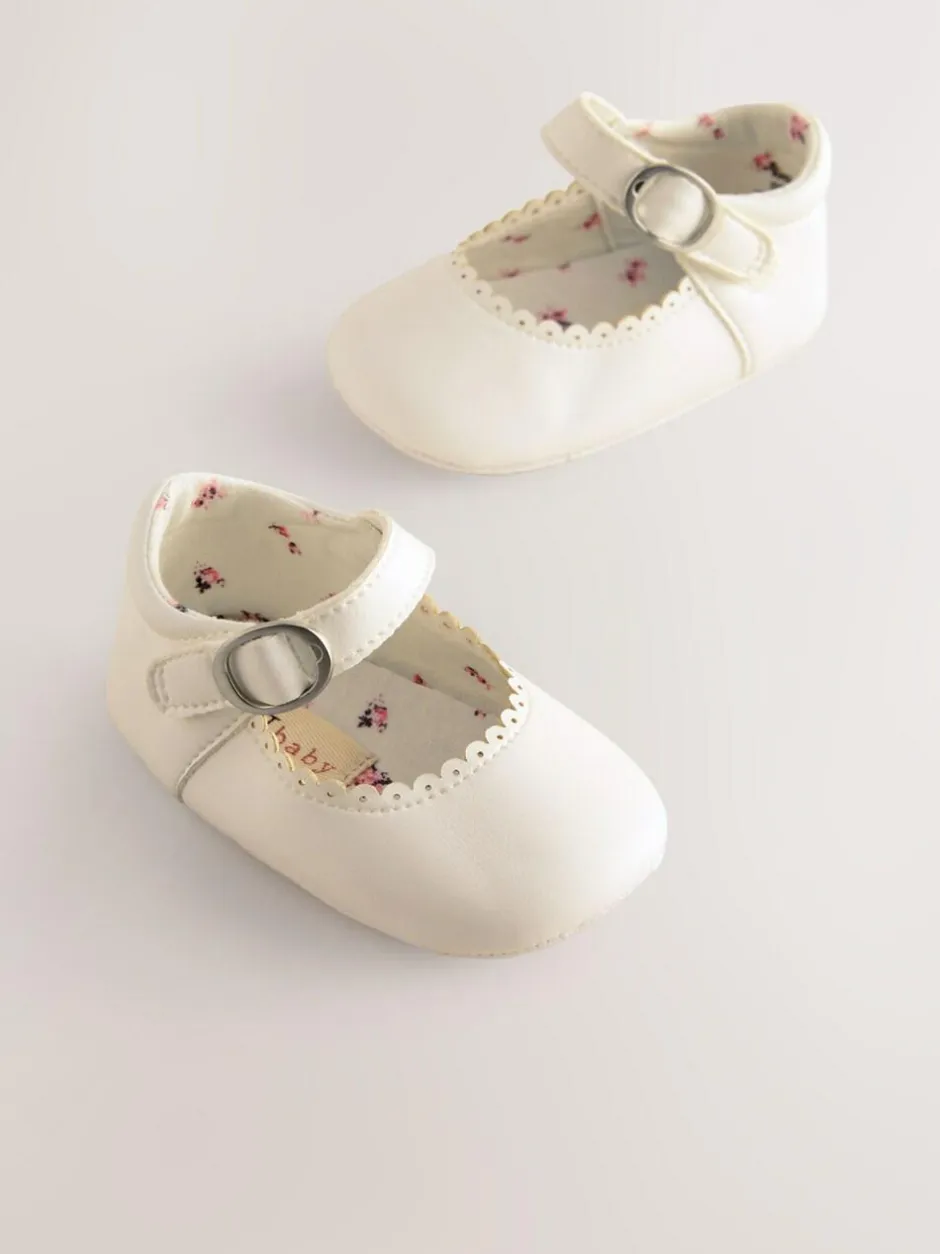 Next Mary Jane Baby Shoes (0-24mths) White Hot