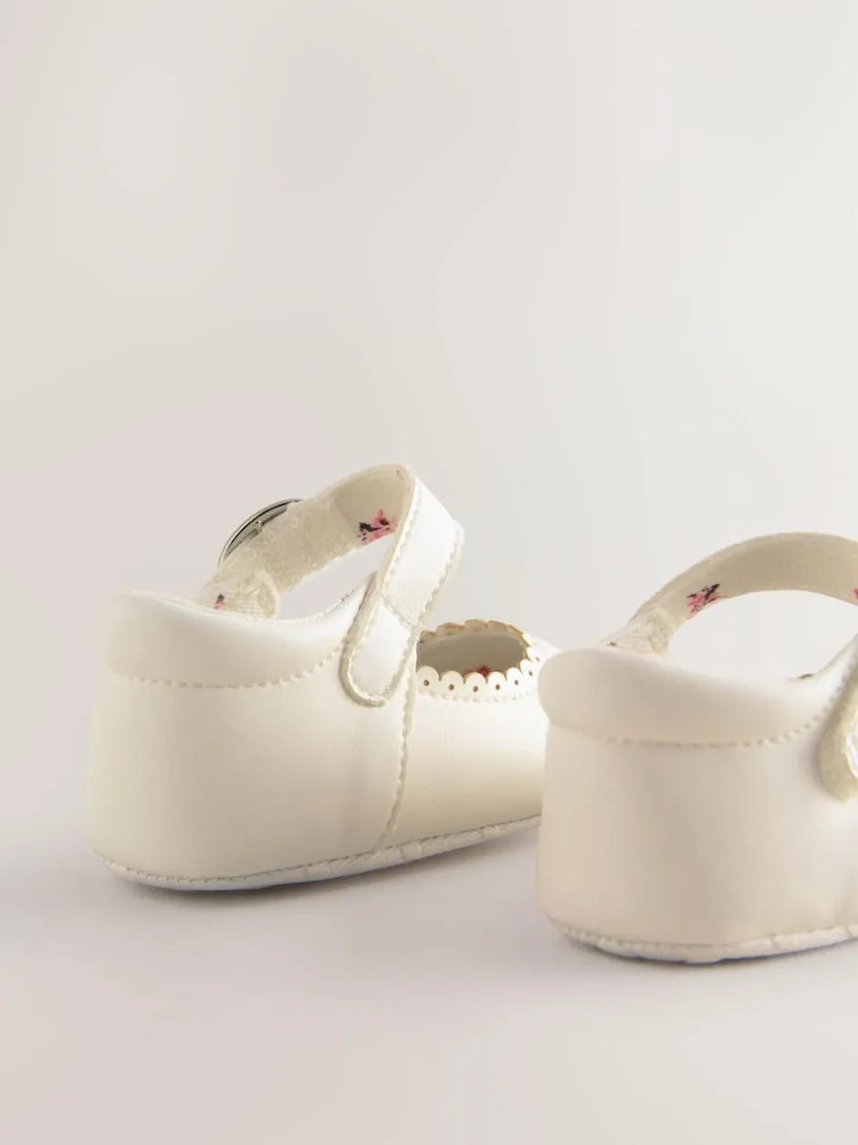 Next Mary Jane Baby Shoes (0-24mths) White Hot