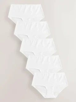 Next White Midi Cotton Rich Knickers 5 Pack Hot