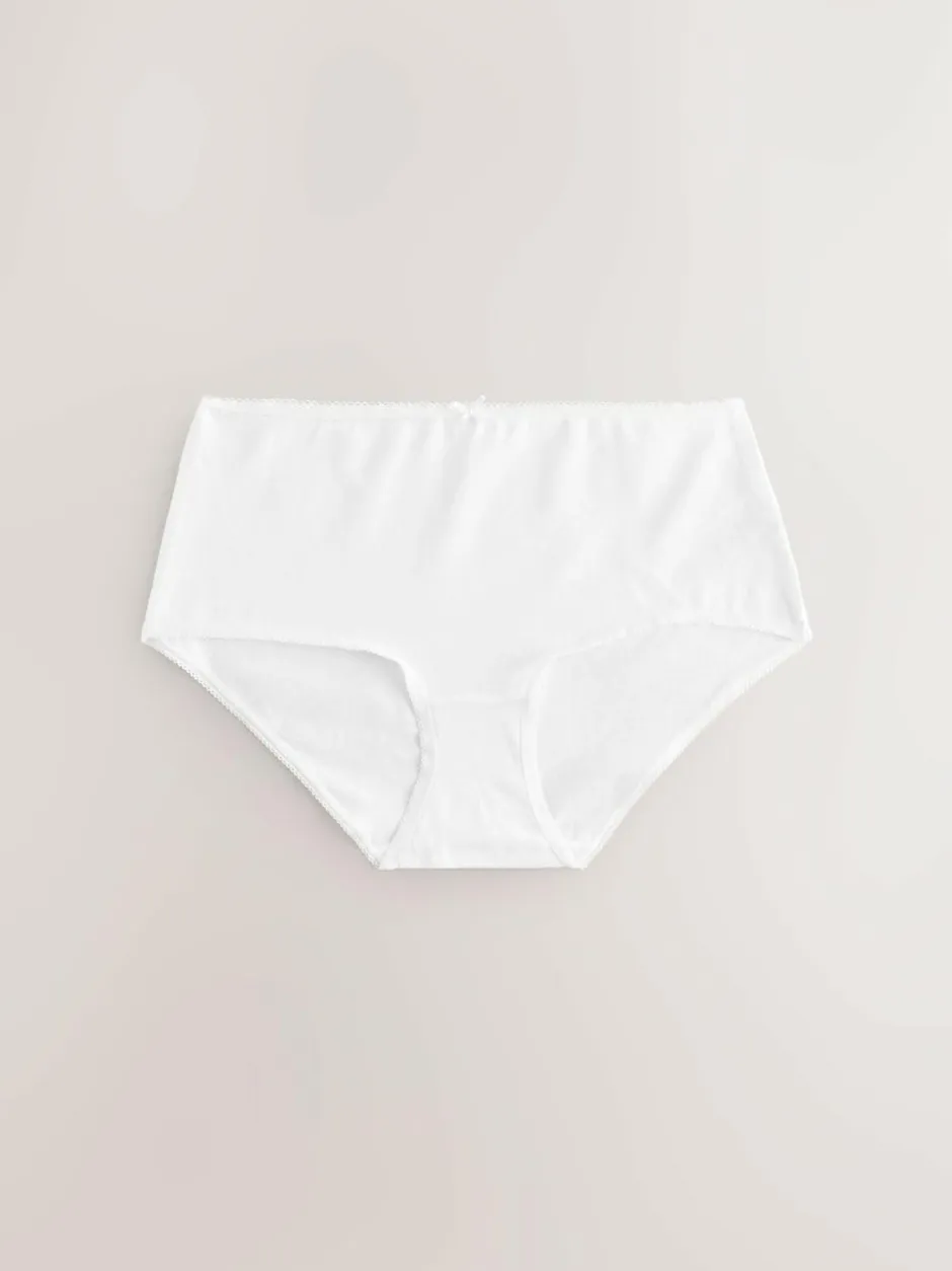 Next White Midi Cotton Rich Knickers 5 Pack Hot