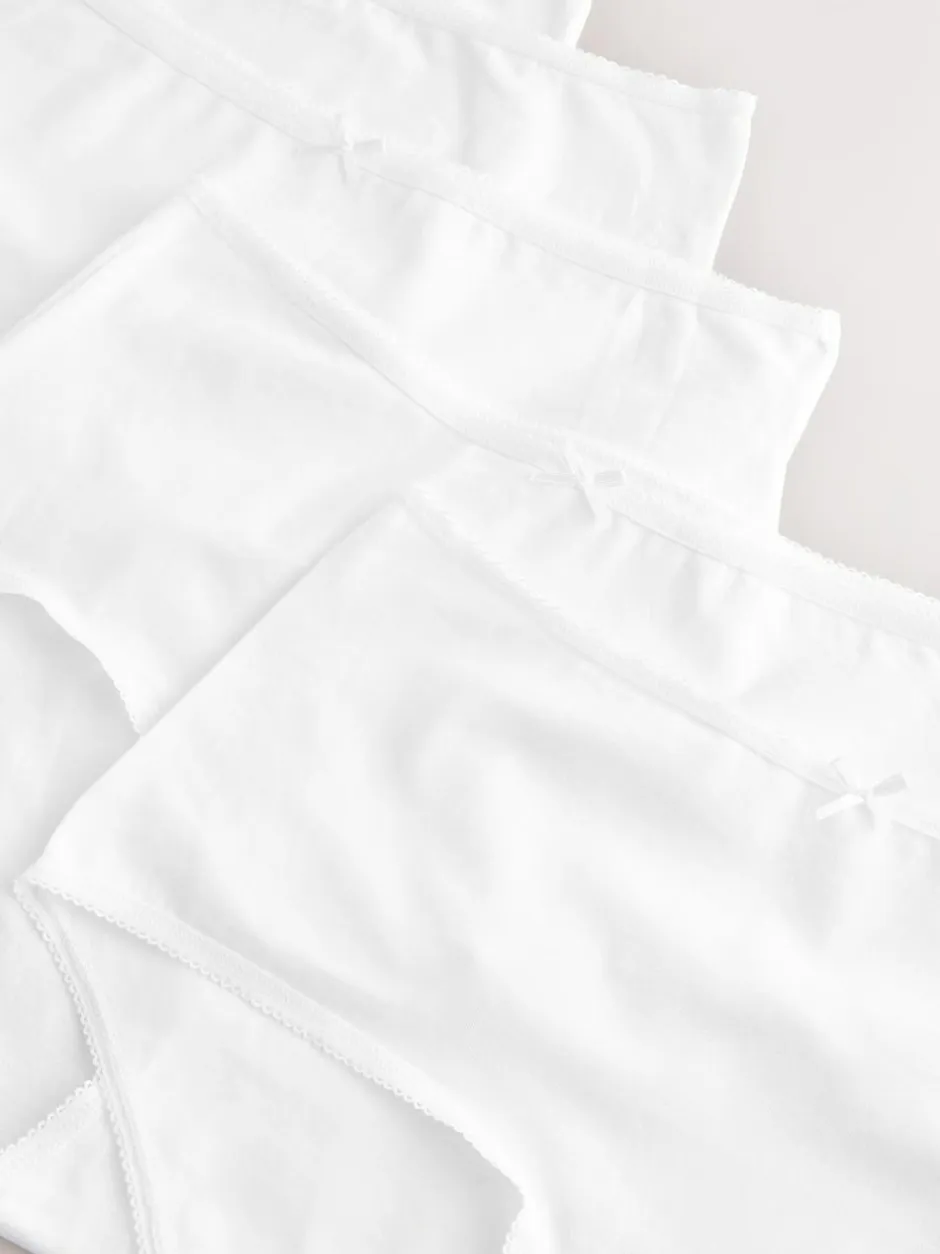 Next White Midi Cotton Rich Knickers 5 Pack Hot