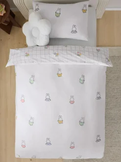 Next White Miffy Duvet Cover and Pillowcase Set New