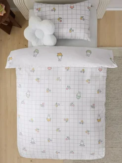 Next White Miffy Duvet Cover and Pillowcase Set New