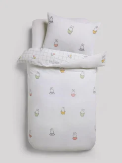 Next White Miffy Duvet Cover and Pillowcase Set New