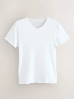 Next White Modal Layering V-Neck T-Shirt 5 Pack Hot