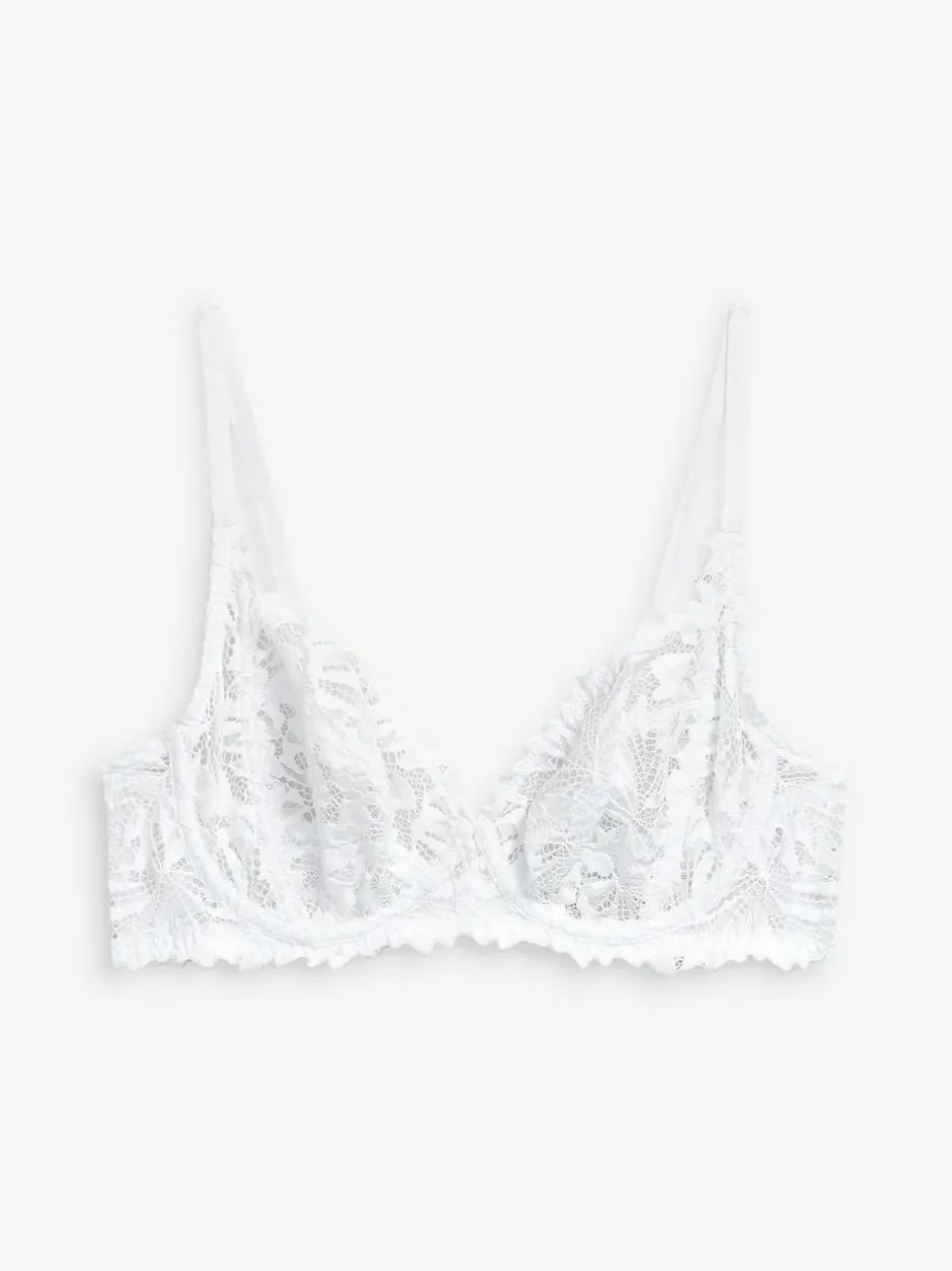 Next Non Pad Full Cup Lace Ultimate Comfort Bra White Clearance