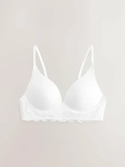 Next Pad Non Wire Ultimate Comfort Lounge Bra White