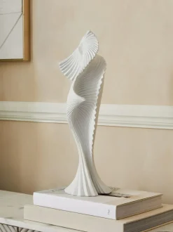 Next White Pleat Sculpture Ornament New