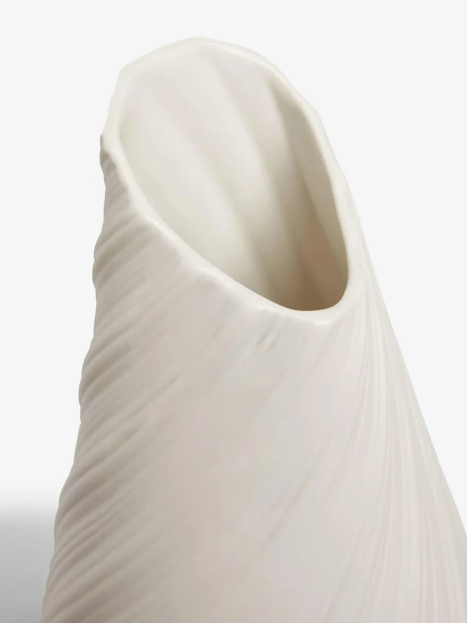 Next White Pleated Ceramic Extra Large Vase