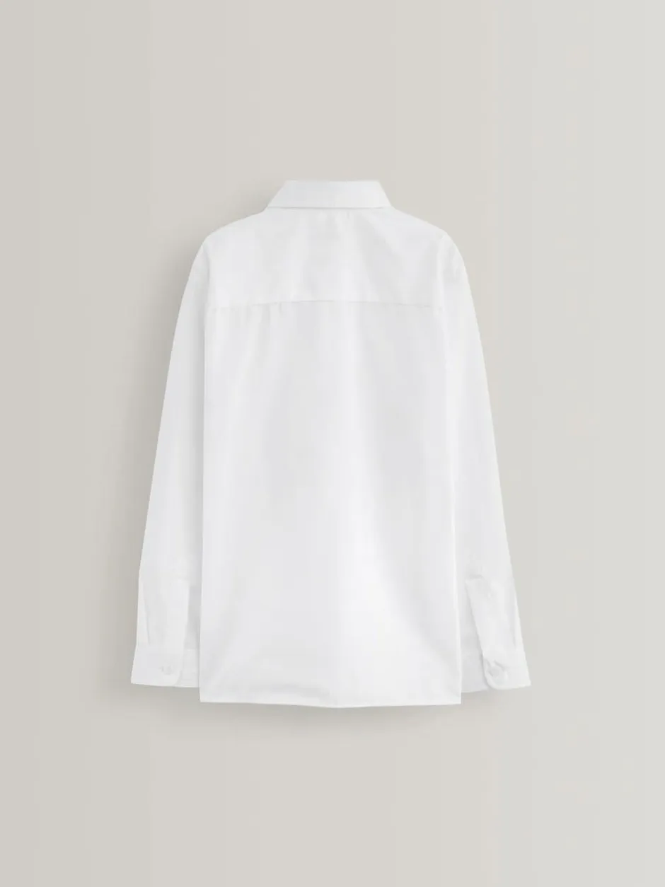Next Regular Fit 2 Pack Long Sleeve School Shirts (3-17yrs) White Hot