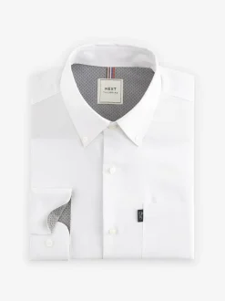 Next White Regular Fit Button Down Easy Iron Oxford Shirt Best