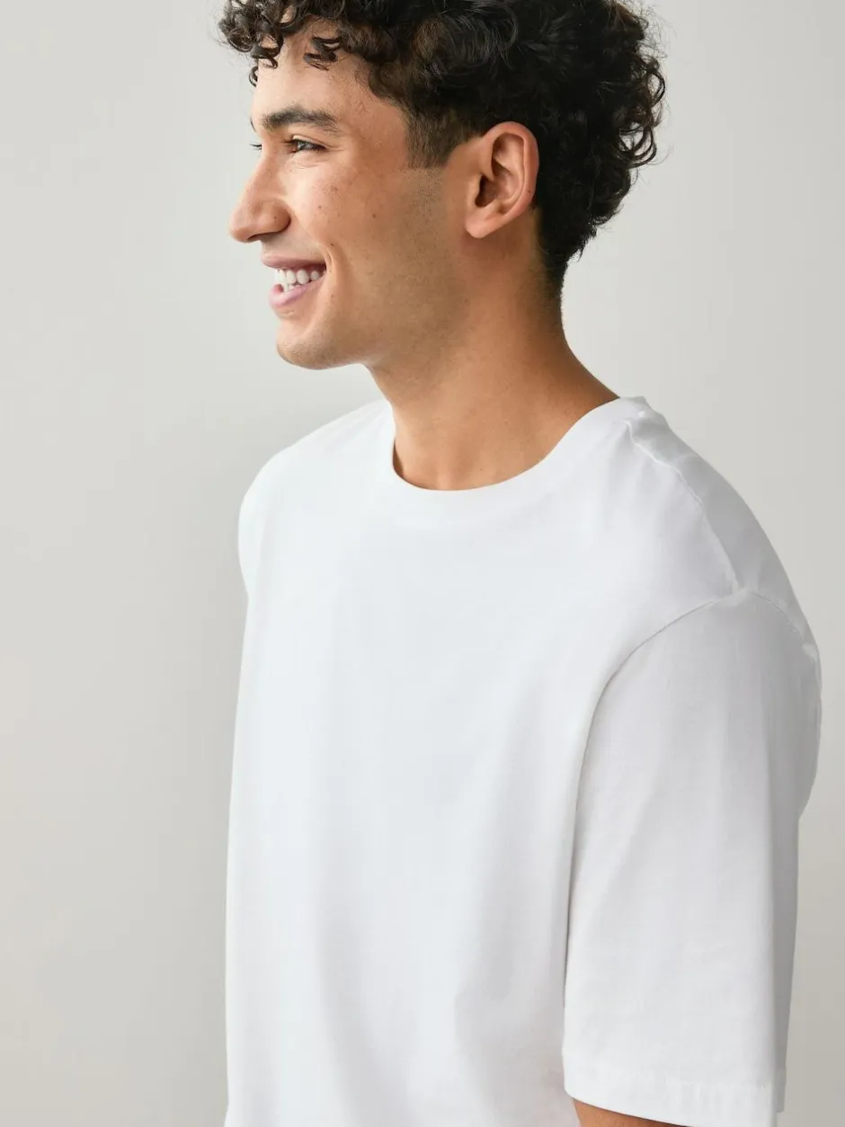 Next White Regular Fit Essential Cotton T-Shirts 6 Pack New