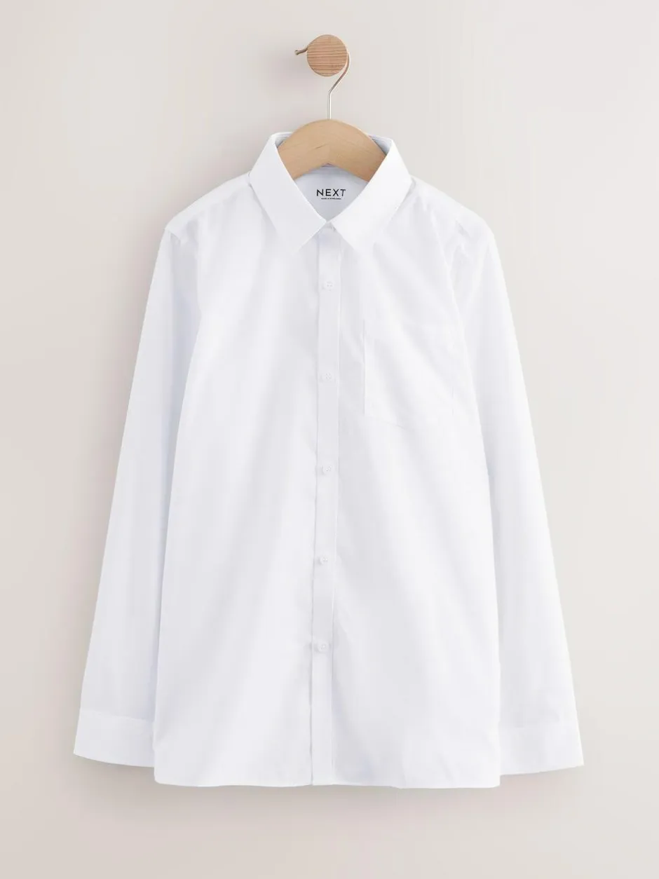 Next White Regular Fit Extra Long Sleeve School Shirt (10-17yrs) Hot