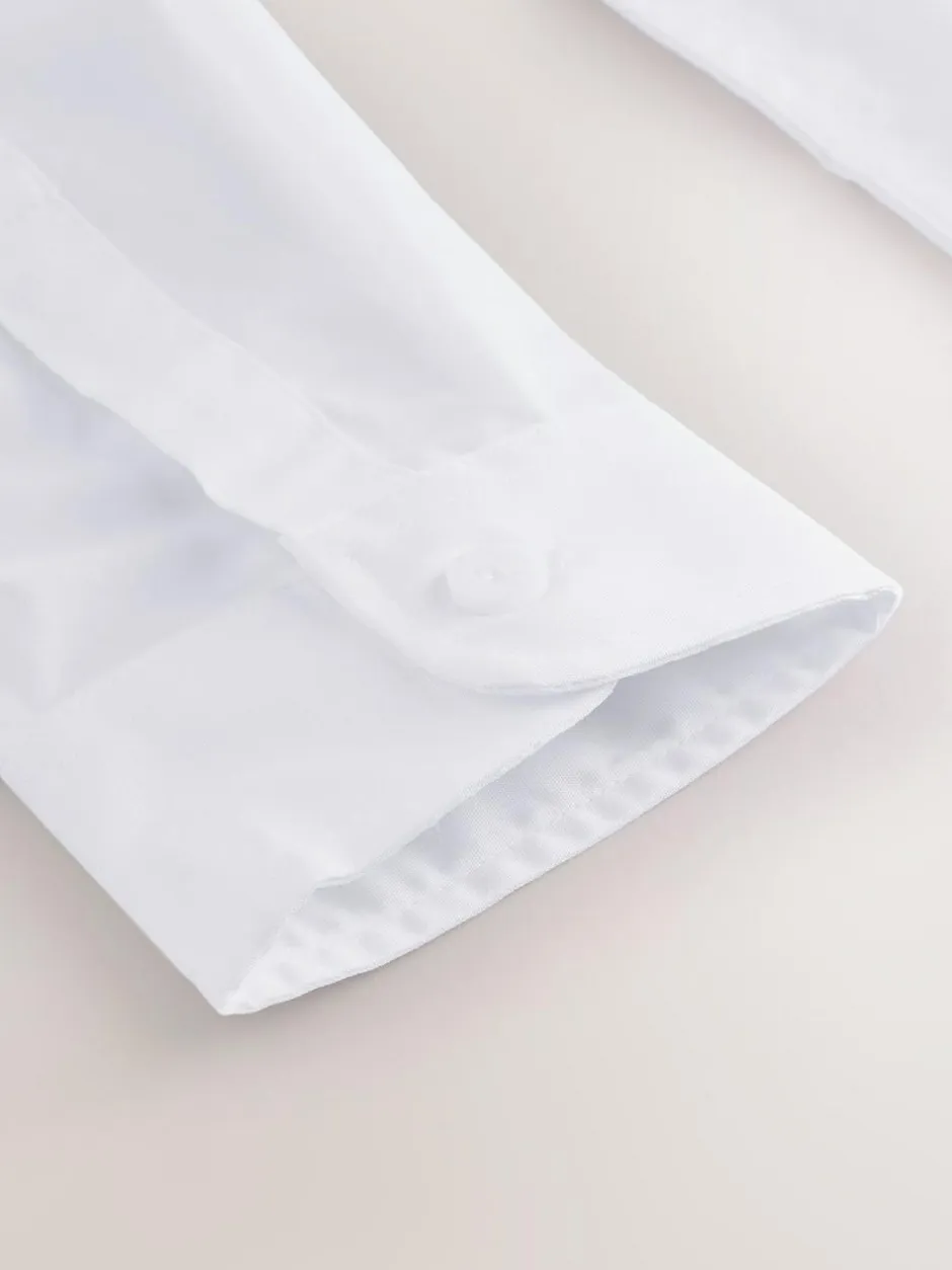 Next White Regular Fit Extra Long Sleeve School Shirt (10-17yrs) Hot