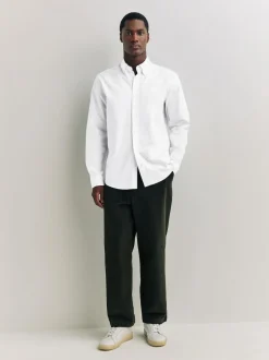 Next White Regular Fit Long Sleeve Oxford Shirt New