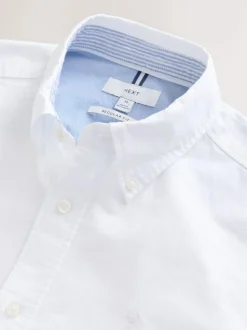 Next White Regular Fit Long Sleeve Oxford Shirt New