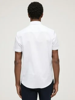 Next Regular Fit Short Sleeve Easy Iron Button Down Oxford Shirt White Discount